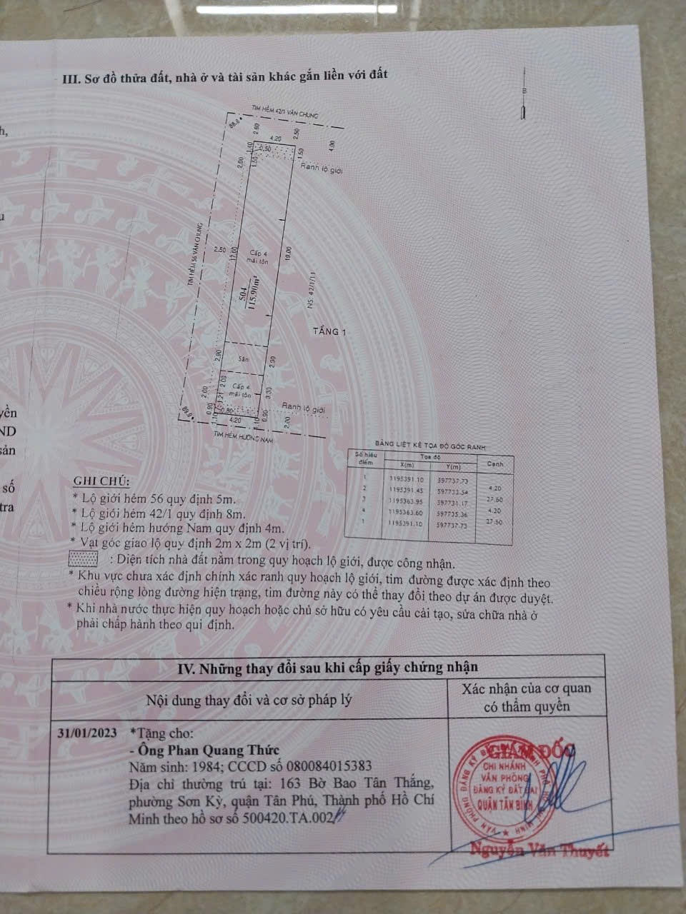 HẺM 6M ĐỦ LỘ GIỚI ĐƯỜNG VĂN CHUNG GẦN NHÀ GA T3. 